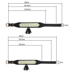 Luxury and Strong Dog Leather Collars - 5 Different Patterns 12
