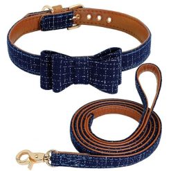 Fashionable Dog Bow Tie Collar and Leash For Smaller and Medium Dogs 16