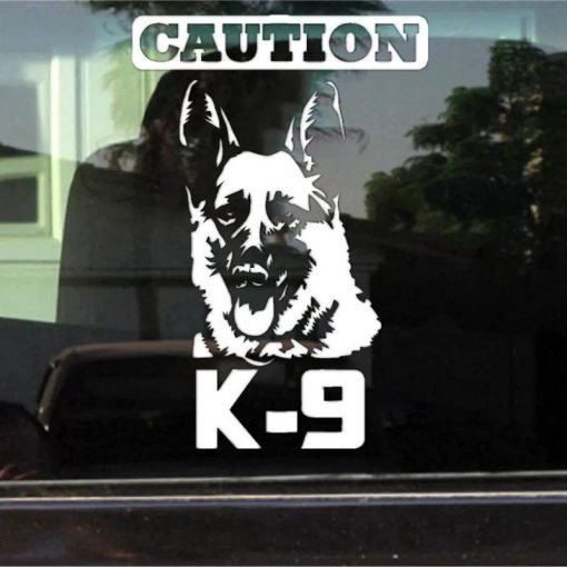 15*22cm Caution K9 German Shepherd Car Sticker 1
