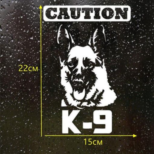 15*22cm Caution K9 German Shepherd Car Sticker 2