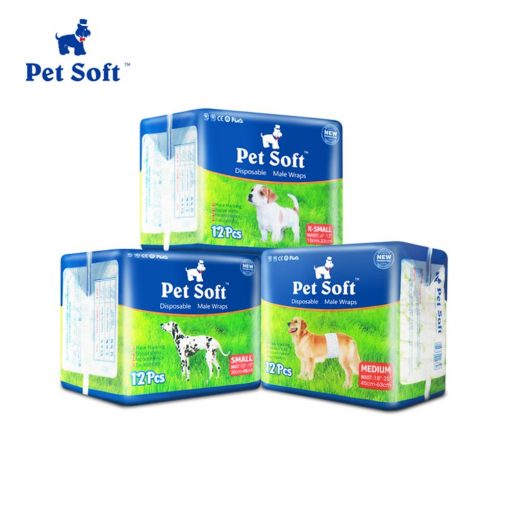 Very Soft Diapers For Male Dogs (adjustable/super absorbent/3 sizes) 1