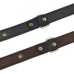 HQ Leather Dog Collar With ID Editable Pad - Various Options 10
