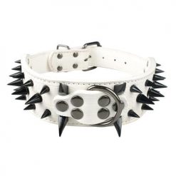 Spiked High Quality Leather Dog Collar For Medium and Bigger Dogs 25