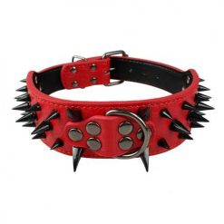 Spiked High Quality Leather Dog Collar For Medium and Bigger Dogs 31
