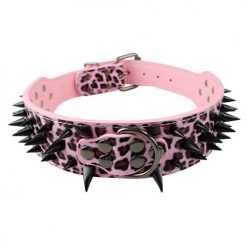 Spiked High Quality Leather Dog Collar For Medium and Bigger Dogs 45