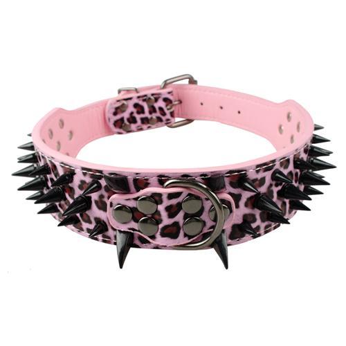 Spiked High Quality Leather Dog Collar For Medium and Bigger Dogs 22