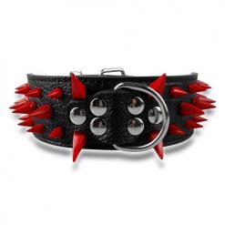 Spiked High Quality Leather Dog Collar For Medium and Bigger Dogs 27