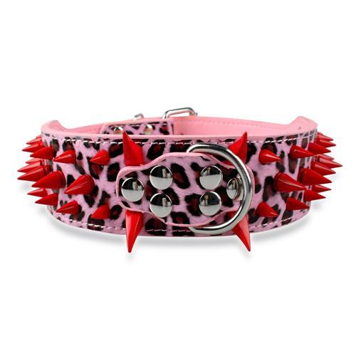 Spiked High Quality Leather Dog Collar For Medium and Bigger Dogs 23