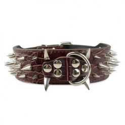 Spiked High Quality Leather Dog Collar For Medium and Bigger Dogs 41