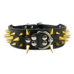 Spiked High Quality Leather Dog Collar For Medium and Bigger Dogs 39