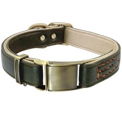 Best Leather Dog Collar - Easy ID Personalized ( several options) 20