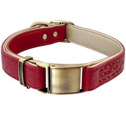 Best Leather Dog Collar - Easy ID Personalized ( several options) 14