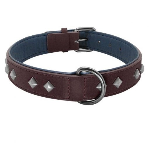 Easily Adjustable Spiked Leather Dog Collar - Medium/Bigger Dogs 8