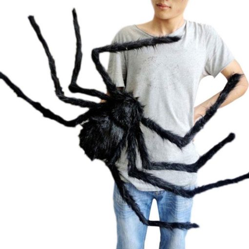 Big Black Made of Plush Spider For Halloween Decoration 1