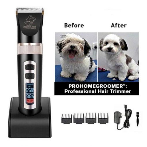 PROHOMEGROOMER™: All in 1 Pet Grooming Kit Dog Grooming kit GlamorousDogs Black (Special Edition) Pro Trimmer
