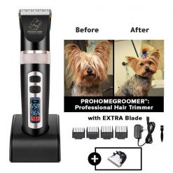 PROHOMEGROOMER™: All in 1 Pet Grooming Kit Dog Grooming kit GlamorousDogs Black (Special Edition) Pro Trimmer +Extra Blade 