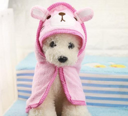 Puppy Super Absorbent High Quality Towel Stunning Pets Pink L 55x55cm