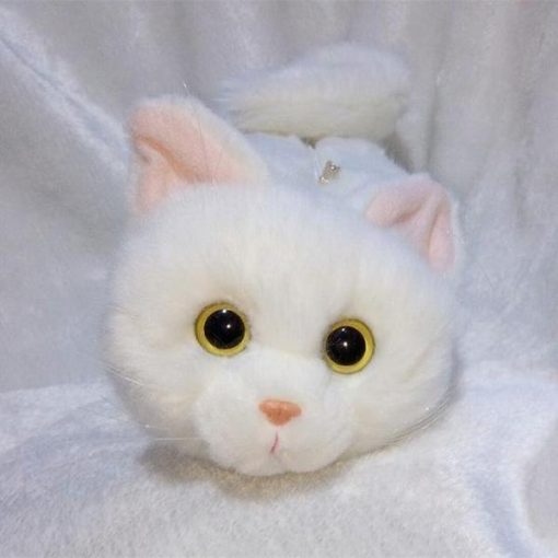 Realistic Fur Cat Purse With Adjustable Metal Strap | Free Shipping Stunning Pets white
