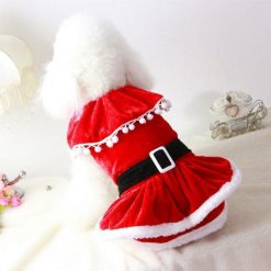 Santa Christmas Dress for Puppies Stunning Pets Red L 