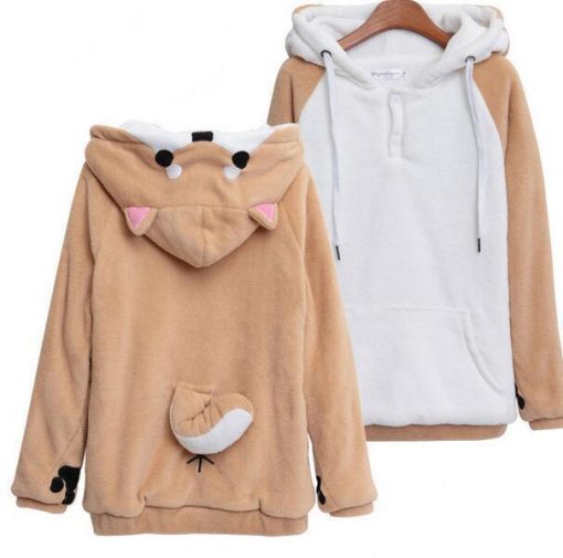 Shiba Inu Hoodie for autumn & winter Outfit Stunning Pets