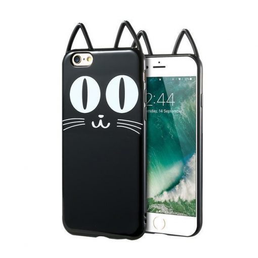 Silicone Cat Ear iPhone Case Stunning Pets Cat 2 For iPhone 6 6s