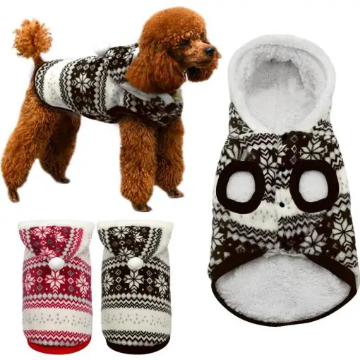 Snowflake Winter Dog Coat| Free Shipping Dog Christmas Clothes Costume GlamorousDogs