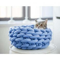 SOFAHOUSE™: The Elegant Cotton Wool House Your Pet Needs This Winter Wool Pet Sofa GlamorousDogs Blue 14