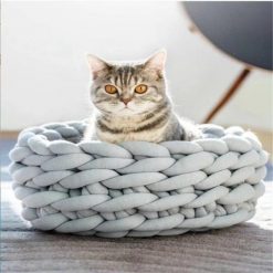 SOFAHOUSE™: The Elegant Cotton Wool House Your Pet Needs This Winter Wool Pet Sofa GlamorousDogs Silver 14"x14"