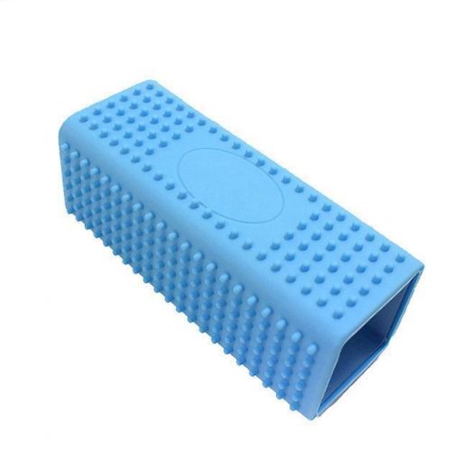 Soft Silicone Bath Brush Comb Stunning Pets Blue as picture
