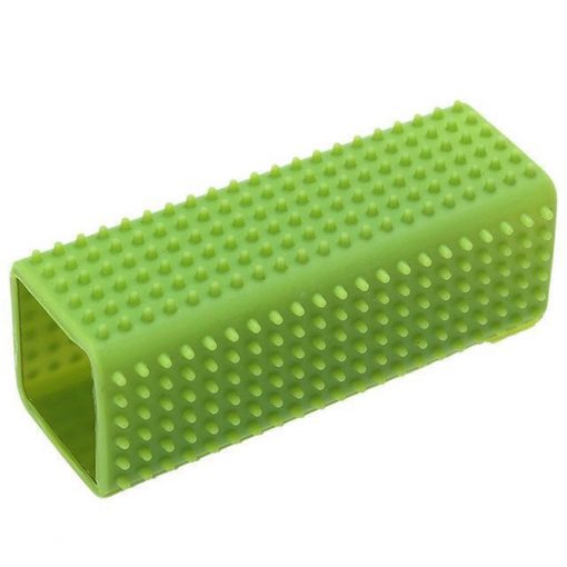 Soft Silicone Bath Brush Comb Stunning Pets Green as picture