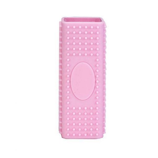 Soft Silicone Bath Brush Comb Stunning Pets Pink as picture