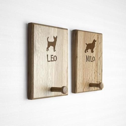 SPECIALHOOK™: Custom Dog Hook Made from Solid Oak Pets Moonshine Chihuahua