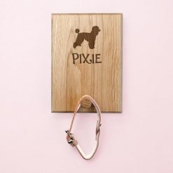 SPECIALHOOK™: Custom Dog Hook Made from Solid Oak Pets Moonshine Poodle 