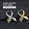 “STAND AGAINST DOG ABUSE”: Animal Abuse Awareness brooch giveaway GlamorousDogs 