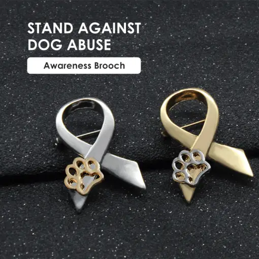 “STAND AGAINST DOG ABUSE”: Animal Abuse Awareness brooch giveaway GlamorousDogs