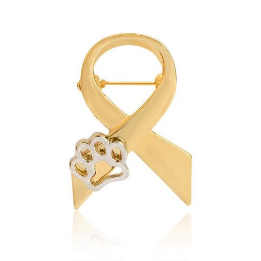 “STAND AGAINST DOG ABUSE”: Animal Abuse Awareness brooch giveaway GlamorousDogs Gold
