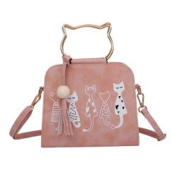 The Cat-shaped Handle Luxurious Bag Stunning Pets Pink 