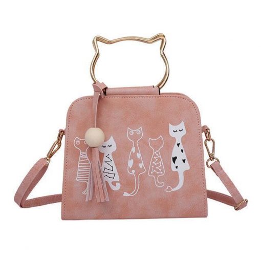 The Cat-shaped Handle Luxurious Bag Stunning Pets Pink