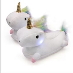 The Magical Glowing Unicorn Slippers Stunning Pets Whie with light 6 