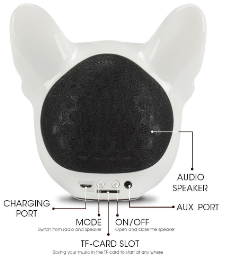 The Mini Bulldog Bluetooth Speaker Stunning Pets