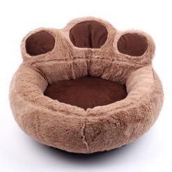 The Pet Paw Shape Bed Stunning Pets Brown Pillow Blanket S 52x56CM