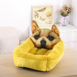 The Soft Cartoon Pet Bed Stunning Pets Yellow One Size