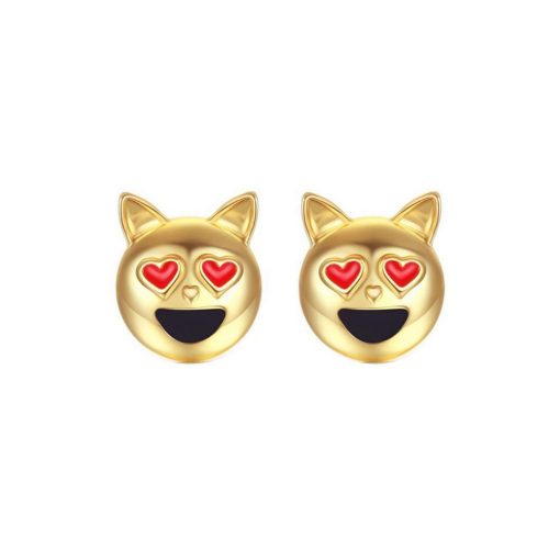 The Stylish Dog Earrings Stunning Pets Gold one-size