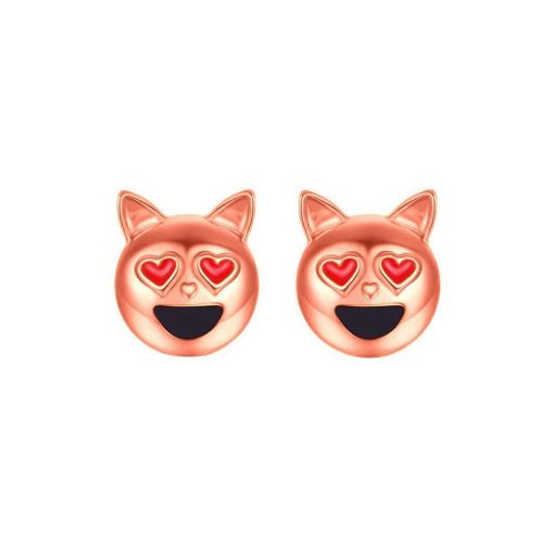 The Stylish Dog Earrings Stunning Pets Rose Gold one-size