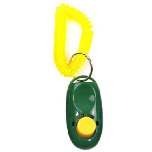 Training Clicker Obedience Aid For Pets + Light Weight Wrist Strap Stunning Pets Green