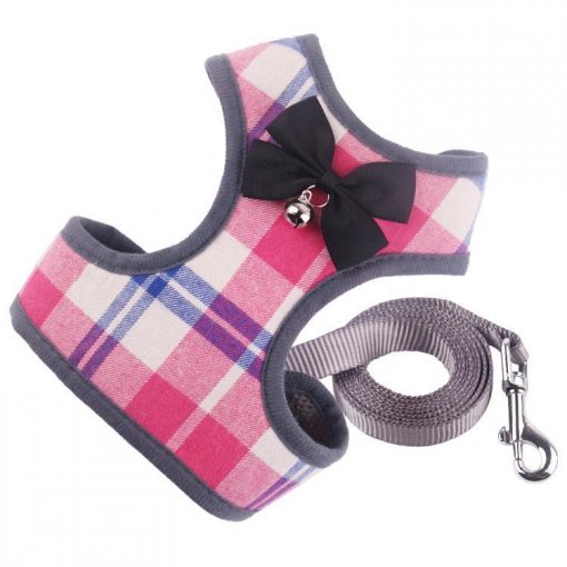 Tuxedo Dog Harness & Leash Classic Harness GlamorousDogs S Pink