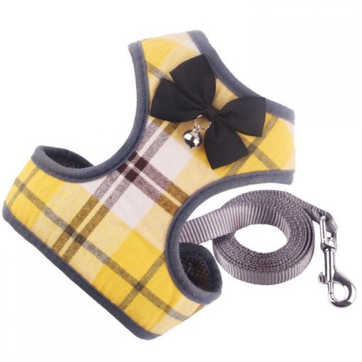 Tuxedo Dog Harness & Leash Classic Harness GlamorousDogs S Yellow