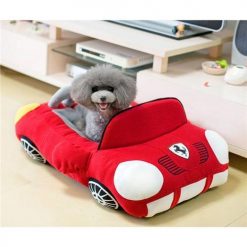 VROOM™: Speedy Car-shaped Pet Bed Home accessories Stunning Pets Red Ferrari 27.5''x19.5''x7.8''(70x50x20cm) 