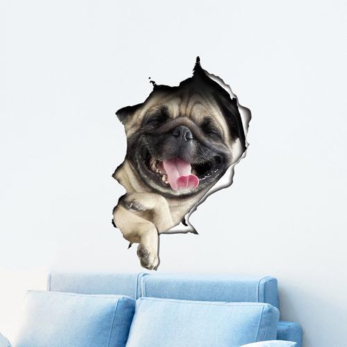 Waterproof Cat/Dog 3D Wall Sticker Stunning Pets dog1