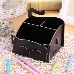 Wooden Storage Organizer Box Stunning Pets Black 